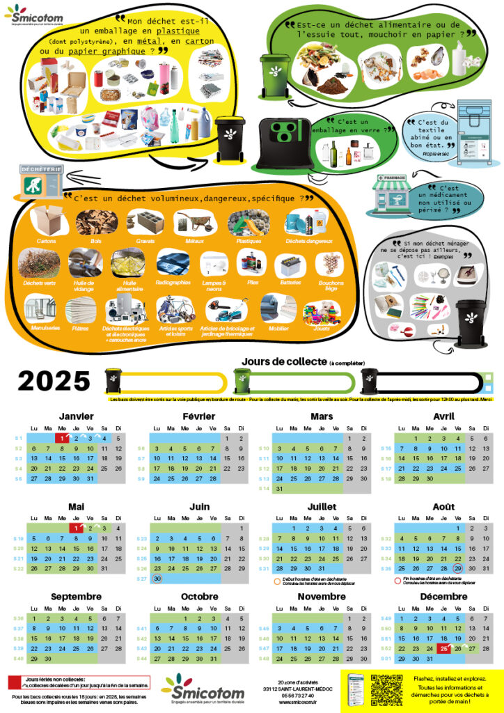 CALENDRIER 2025 Calendrier 2025 SMICOTOM 33