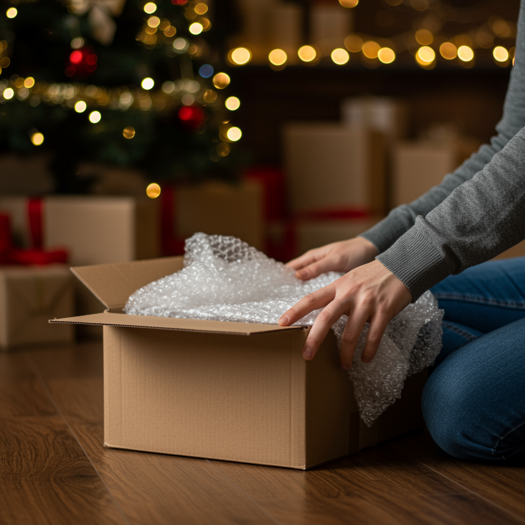 colis carton noel dechet SMICOTOM Fêtes de fin d’année : comment bien trier SMICOTOM 33